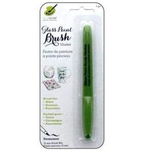 Glass Paint Brush Marker Permanent 15mm, Green